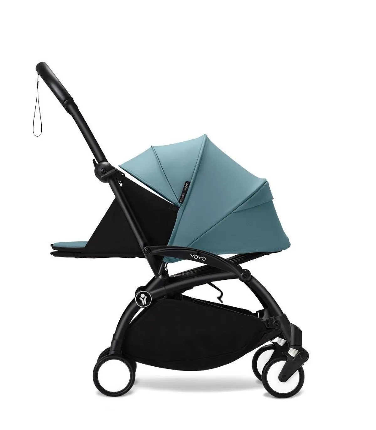 Stokke Combi Kinderwagens|Compacte Kinderwagens * YOYO³ Kinderwagen Compleet met 0+ Newborn Pack Aqua – Black Frame Blauw