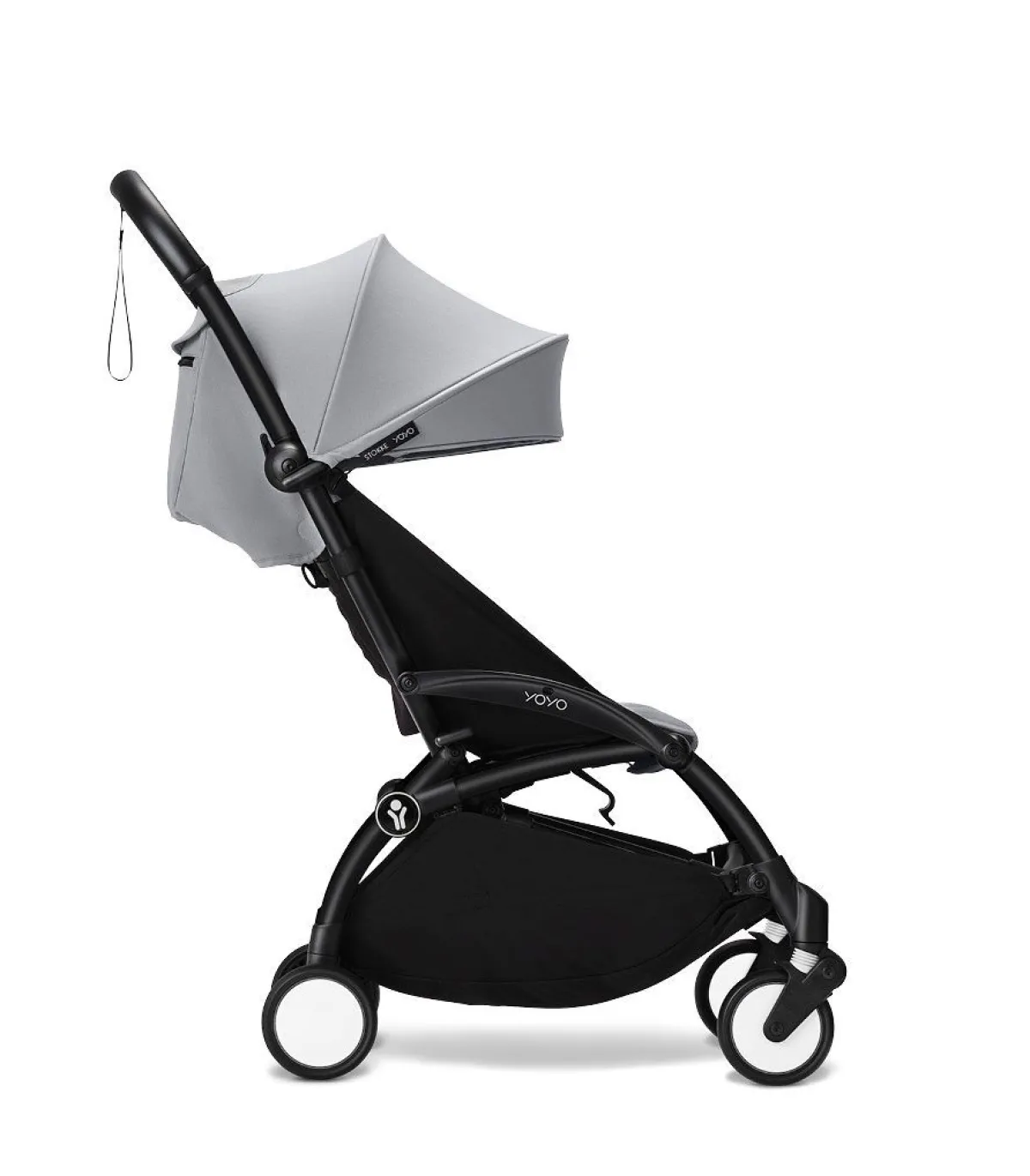 Stokke Combi Kinderwagens|Compacte Kinderwagens * YOYO³ Kinderwagen Compleet met 0+ Newborn Pack Stone – Black Frame Grijs
