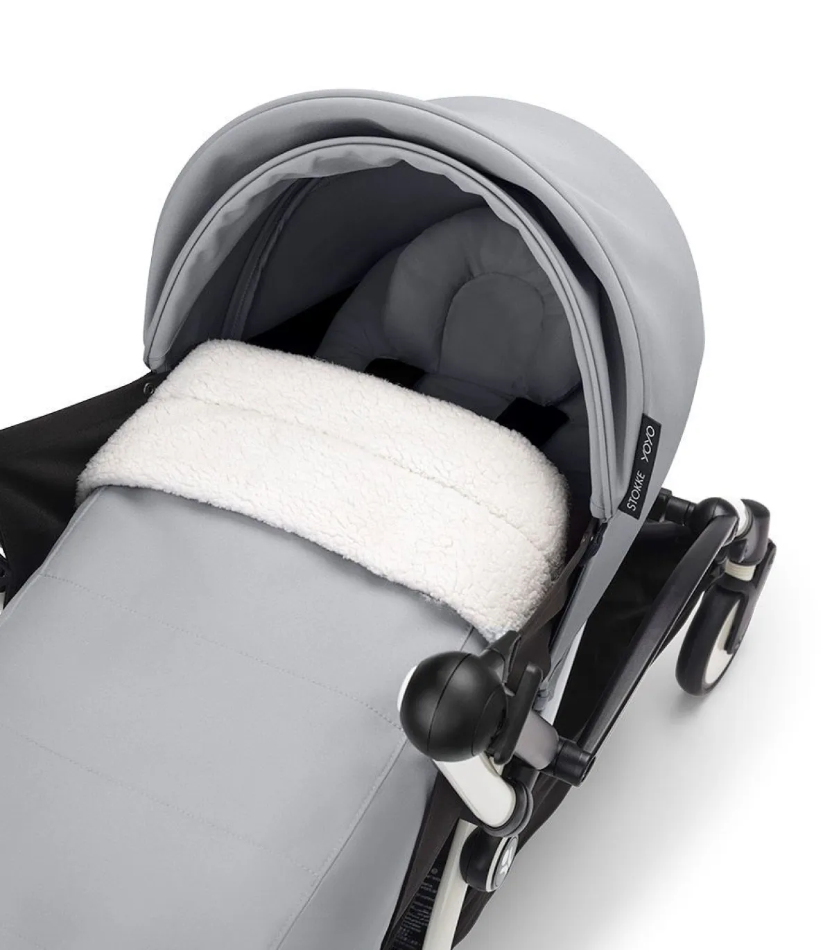 Stokke Combi Kinderwagens|Compacte Kinderwagens * YOYO³ Kinderwagen Compleet met 0+ Newborn Pack Stone – Black Frame Grijs