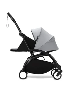 Stokke Combi Kinderwagens|Compacte Kinderwagens * YOYO³ Kinderwagen Compleet met 0+ Newborn Pack Stone – Black Frame Grijs