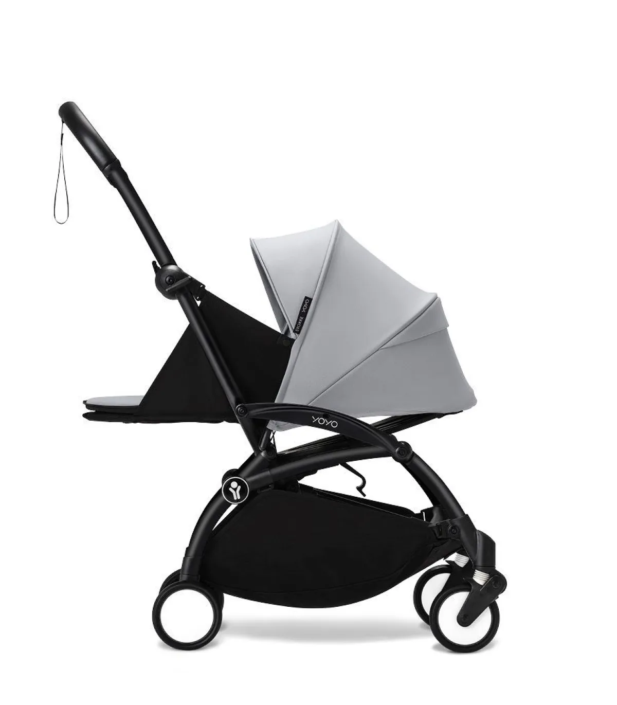 Stokke Combi Kinderwagens|Compacte Kinderwagens * YOYO³ Kinderwagen Compleet met 0+ Newborn Pack Stone – Black Frame Grijs