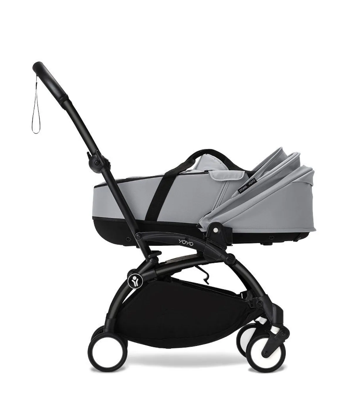 Stokke Combi Kinderwagens|Compacte Kinderwagens * YOYO³ Kinderwagen Compleet met 0+ Newborn Pack Stone – Black Frame Grijs