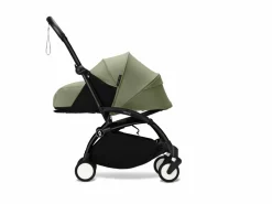 Stokke Combi Kinderwagens|Compacte Kinderwagens * YOYO³ Kinderwagen Compleet met 0+ Newborn Pack Olive – Black Frame Groen