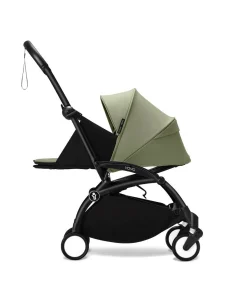 Stokke Combi Kinderwagens|Compacte Kinderwagens * YOYO³ Kinderwagen Compleet met 0+ Newborn Pack Olive – Black Frame Groen