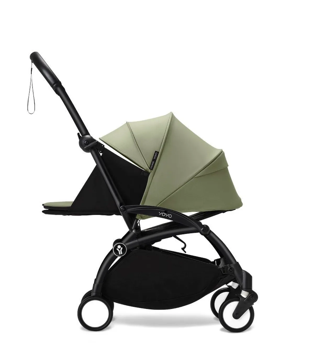 Stokke Combi Kinderwagens|Compacte Kinderwagens * YOYO³ Kinderwagen Compleet met 0+ Newborn Pack Olive – Black Frame Groen