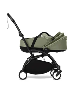 Stokke Combi Kinderwagens|Compacte Kinderwagens * YOYO³ Kinderwagen Compleet met 0+ Newborn Pack Olive – Black Frame Groen
