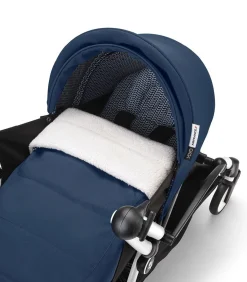 Stokke Combi Kinderwagens|Compacte Kinderwagens * YOYO³ Kinderwagen Compleet met 0+ Newborn Pack Air France Blue– Black Frame Blauw