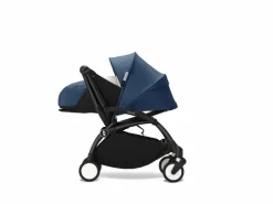 Stokke Combi Kinderwagens|Compacte Kinderwagens * YOYO³ Kinderwagen Compleet met 0+ Newborn Pack Air France Blue– Black Frame Blauw