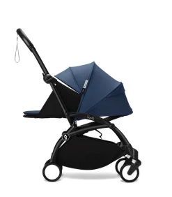 Stokke Combi Kinderwagens|Compacte Kinderwagens * YOYO³ Kinderwagen Compleet met 0+ Newborn Pack Air France Blue– Black Frame Blauw