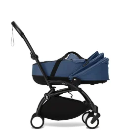 Stokke Combi Kinderwagens|Compacte Kinderwagens * YOYO³ Kinderwagen Compleet met 0+ Newborn Pack Air France Blue– Black Frame Blauw