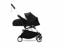Stokke Combi Kinderwagens|Compacte Kinderwagens * YOYO³ Kinderwagen Compleet met 0+ Newborn Pack Black – White Frame Zwart