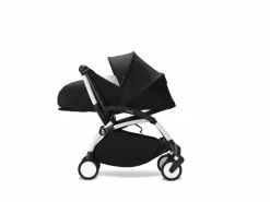 Stokke Combi Kinderwagens|Compacte Kinderwagens * YOYO³ Kinderwagen Compleet met 0+ Newborn Pack Black – White Frame Zwart
