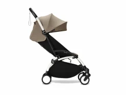 Stokke Combi Kinderwagens|Compacte Kinderwagens * YOYO³ Kinderwagen Compleet met 0+ Newborn Pack Taupe – White Frame Bruin