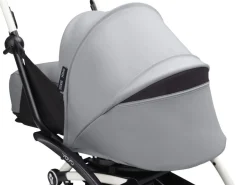 Stokke Combi Kinderwagens|Compacte Kinderwagens * YOYO³ Kinderwagen Compleet met 0+ Newborn Pack Stone – White Frame Grijs