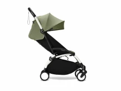 Stokke Combi Kinderwagens|Compacte Kinderwagens * YOYO³ Kinderwagen Compleet met 0+ Newborn Pack Olive – White Frame Groen