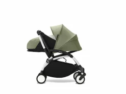 Stokke Combi Kinderwagens|Compacte Kinderwagens * YOYO³ Kinderwagen Compleet met 0+ Newborn Pack Olive – White Frame Groen