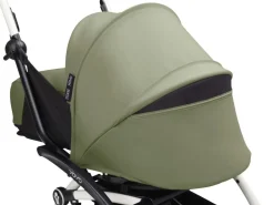 Stokke Combi Kinderwagens|Compacte Kinderwagens * YOYO³ Kinderwagen Compleet met 0+ Newborn Pack Olive – White Frame Groen