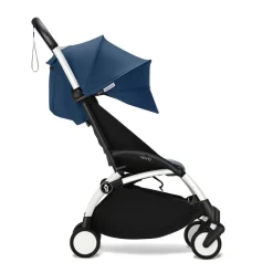 Stokke Combi Kinderwagens|Compacte Kinderwagens * YOYO³ Kinderwagen Compleet met 0+ Newborn Pack Air France Blue – White Frame Blauw