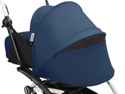 Stokke Combi Kinderwagens|Compacte Kinderwagens * YOYO³ Kinderwagen Compleet met 0+ Newborn Pack Air France Blue – White Frame Blauw