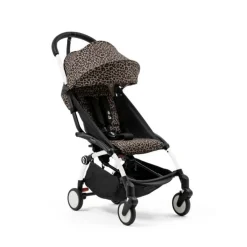 Stokke Combi Kinderwagens|Compacte Kinderwagens * YOYO³ Kinderwagen Compleet Leopard met 0+ Newborn Pack Black – White Frame Multicolor