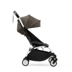 Stokke Combi Kinderwagens|Compacte Kinderwagens * YOYO³ Kinderwagen Compleet Leopard met 0+ Newborn Pack Black – White Frame Multicolor
