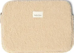 Studio Noos Verzorgingstassen|Verzorgingstassen * Laptop Sleeve Teddy Ecru 13 inch Wit