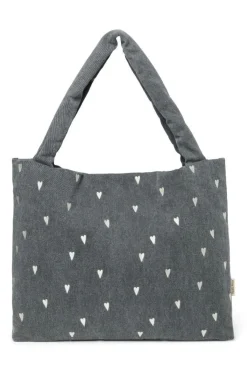 Studio Noos Verzorgingstassen|Verzorgingstassen * Mom Bag Denim Grey Hearts Grijs