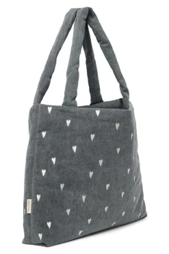 Studio Noos Verzorgingstassen|Verzorgingstassen * Mom Bag Denim Grey Hearts Grijs