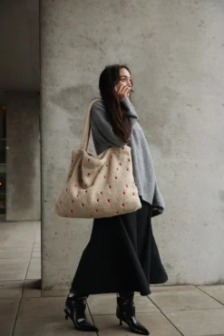 Studio Noos Verzorgingstassen|Verzorgingstassen * Mom Bag Teddy Hearts Ecru Beige