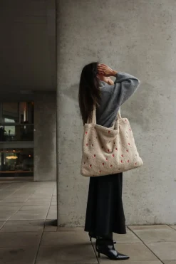Studio Noos Verzorgingstassen|Verzorgingstassen * Mom Bag Teddy Hearts Ecru Beige