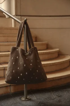 Studio Noos Verzorgingstassen|Verzorgingstassen * Mom Bag Teddy Hearts Brown Bruin