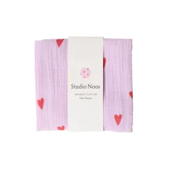 Studio Noos Hydrofiel Luiers * Swaddle Hearts Lilac 70 x 70 Paars