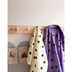 Studio Noos Wikkeldoeken * Swaddle Light Blue Clover 120 x 120 Blauw