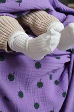 Studio Noos Wikkeldoeken * Swaddle Purple Clover 120 x 120 Paars