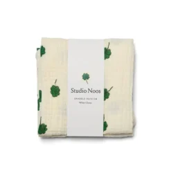 Studio Noos Hydrofiel Luiers * Swaddle White Clover 70 x 70 Wit