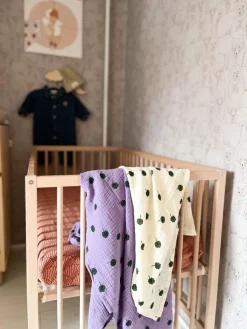 Studio Noos Wikkeldoeken * Swaddle White Clover 120 x 120 Wit