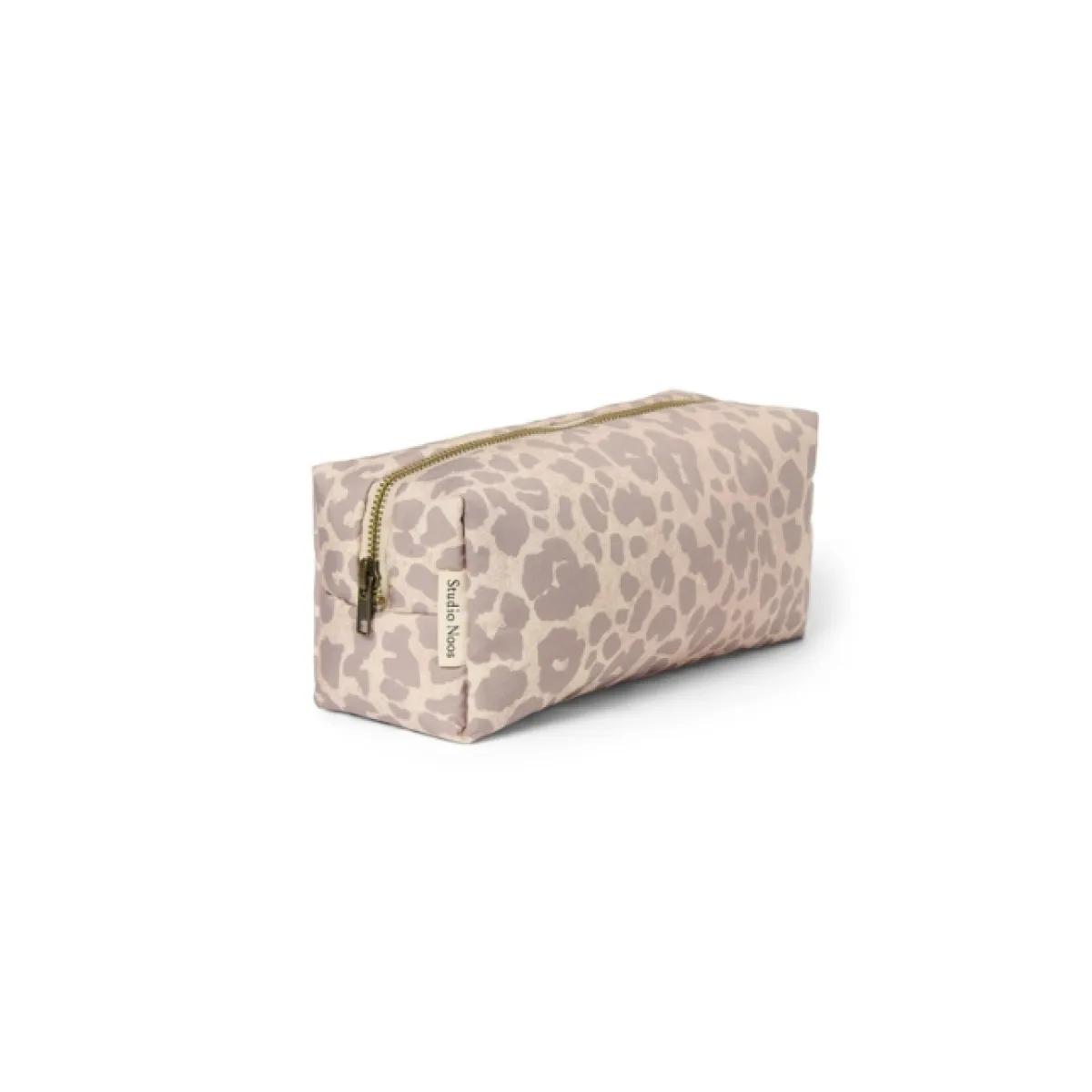 Studio Noos Verzorgingstassen * Toilettas Puffy Leopard Beige
