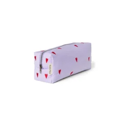 Studio Noos Verzorgingstassen * Toilettas Puffy Purple Hearts Paars