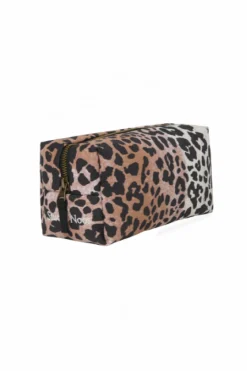 Studio Noos Verzorgingstassen * Toilettas Soft Cotton Leopard Hazel Bruin