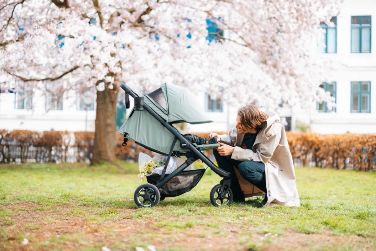 Thule Alle Buggy's * Buggy Spring 2 Mist Green on Black Groen