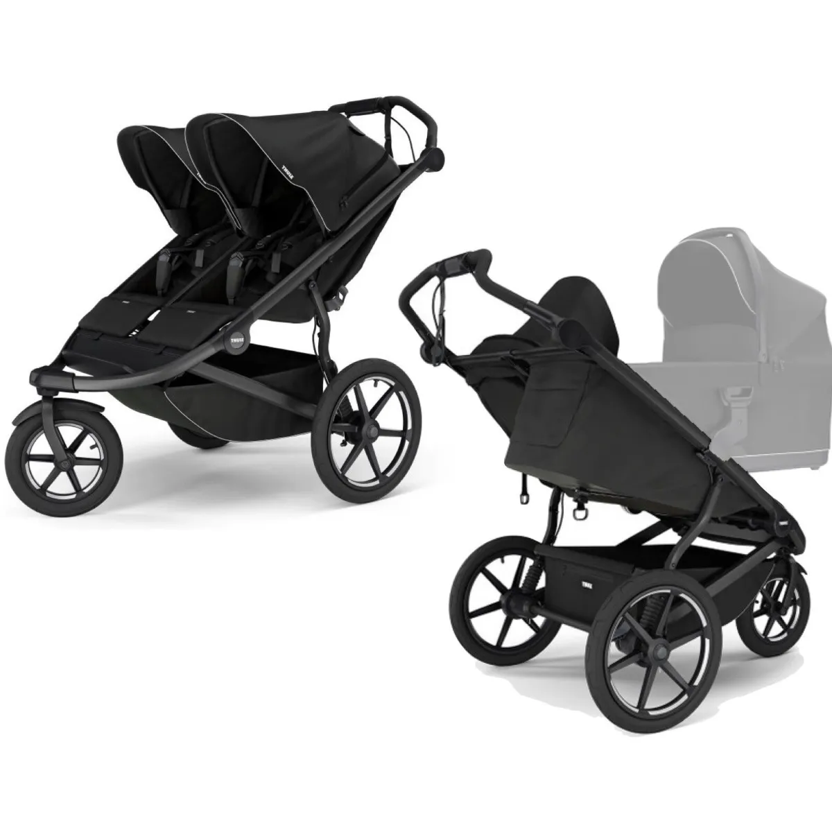Thule Tweelingwagens * Urban Glide 3 Duo Kinderwagen Black