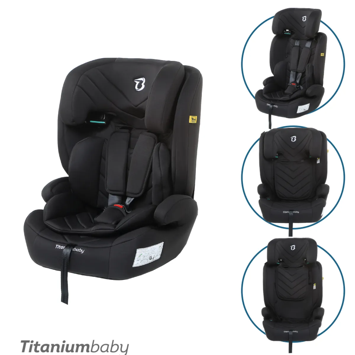 Titaniumbaby Meegroei Autostoelen * Autostoel Niklas i-Size Black