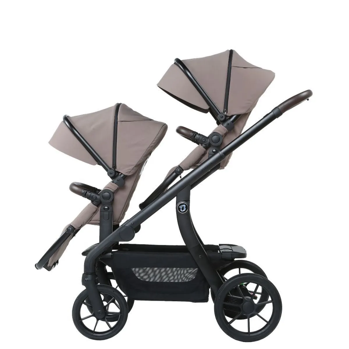 Titaniumbaby Tweelingwagens * Duo Kinderwagen Pollux Taupe
