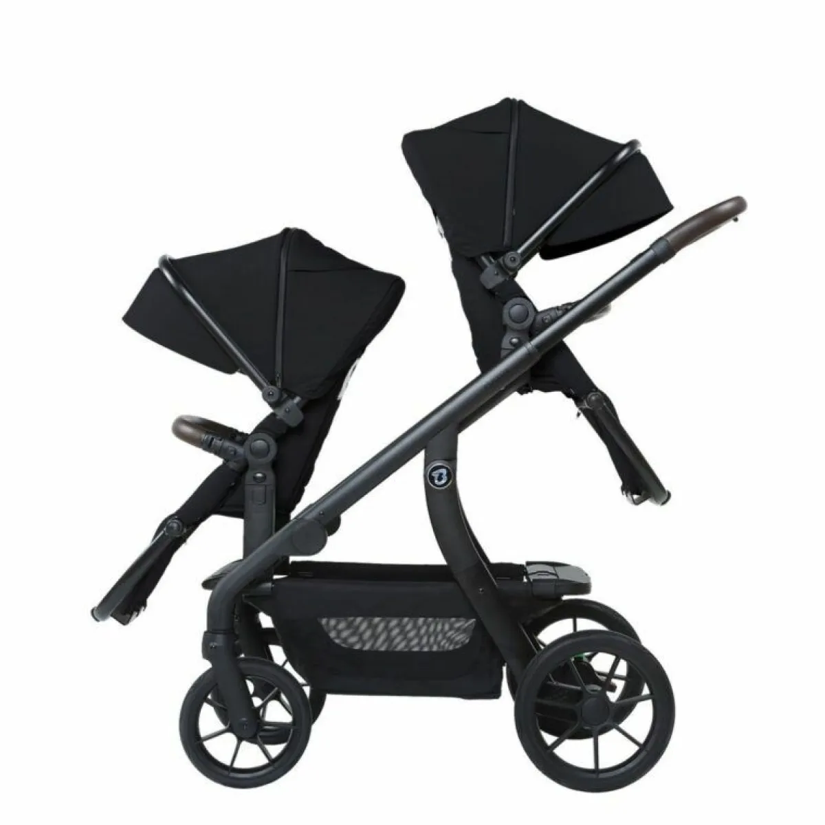 Titaniumbaby Tweelingwagens * Duo Kinderwagen Pollux Black Zwart