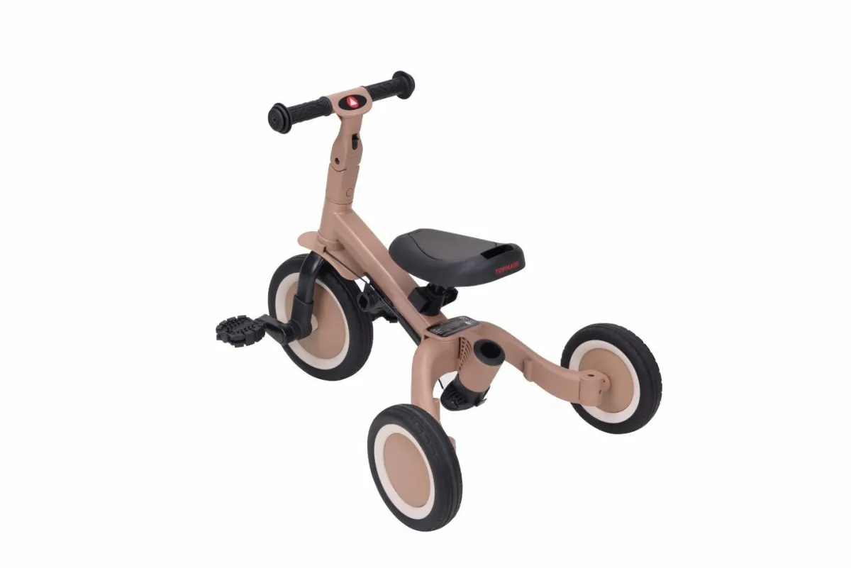 Topmark Loopfietsen * 4-in-1 Driewieler / Loopfiets Lio Macchiato Bruin