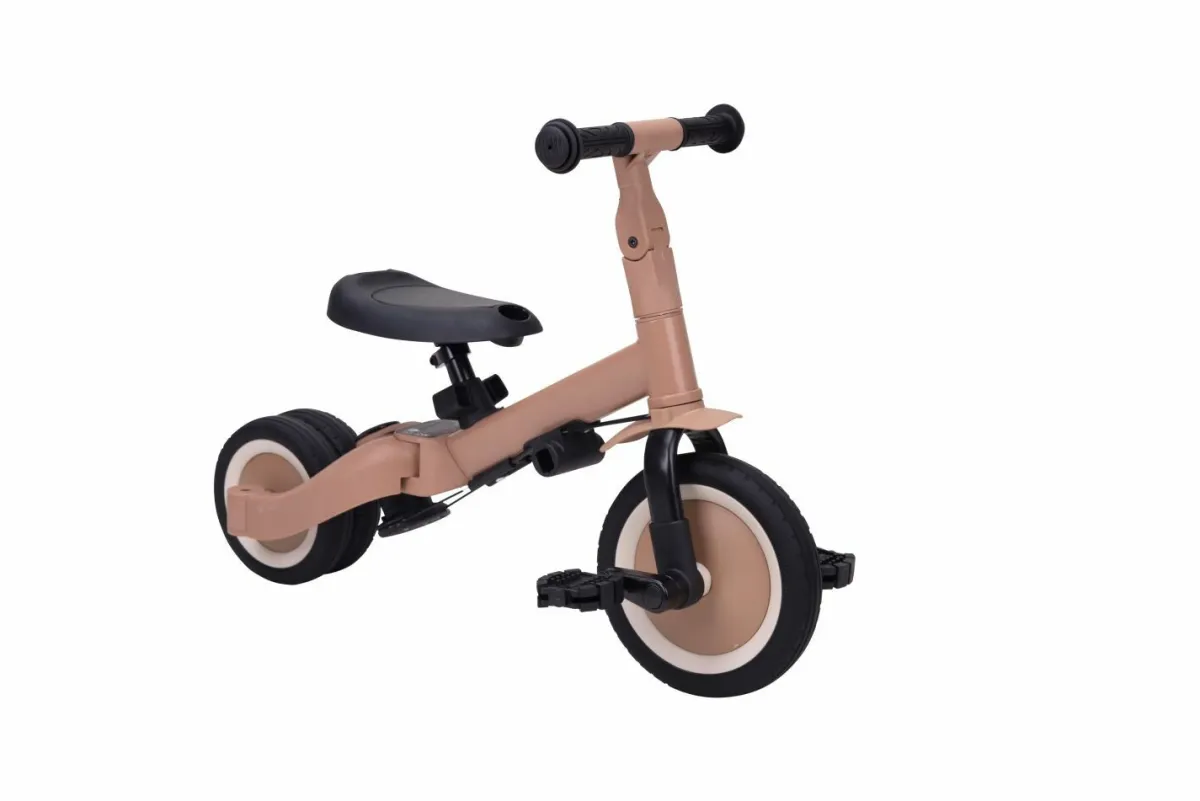 Topmark Loopfietsen * 4-in-1 Driewieler / Loopfiets Lio Macchiato Bruin