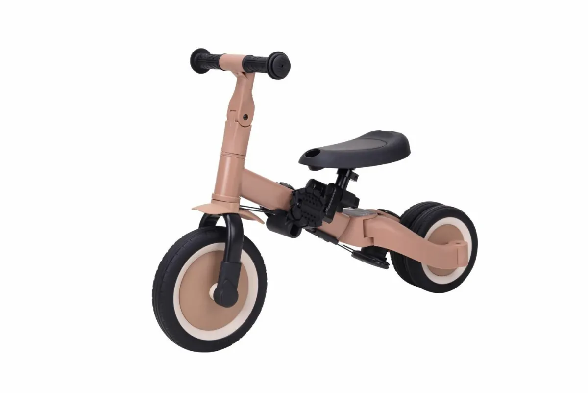 Topmark Loopfietsen * 4-in-1 Driewieler / Loopfiets Lio Macchiato Bruin