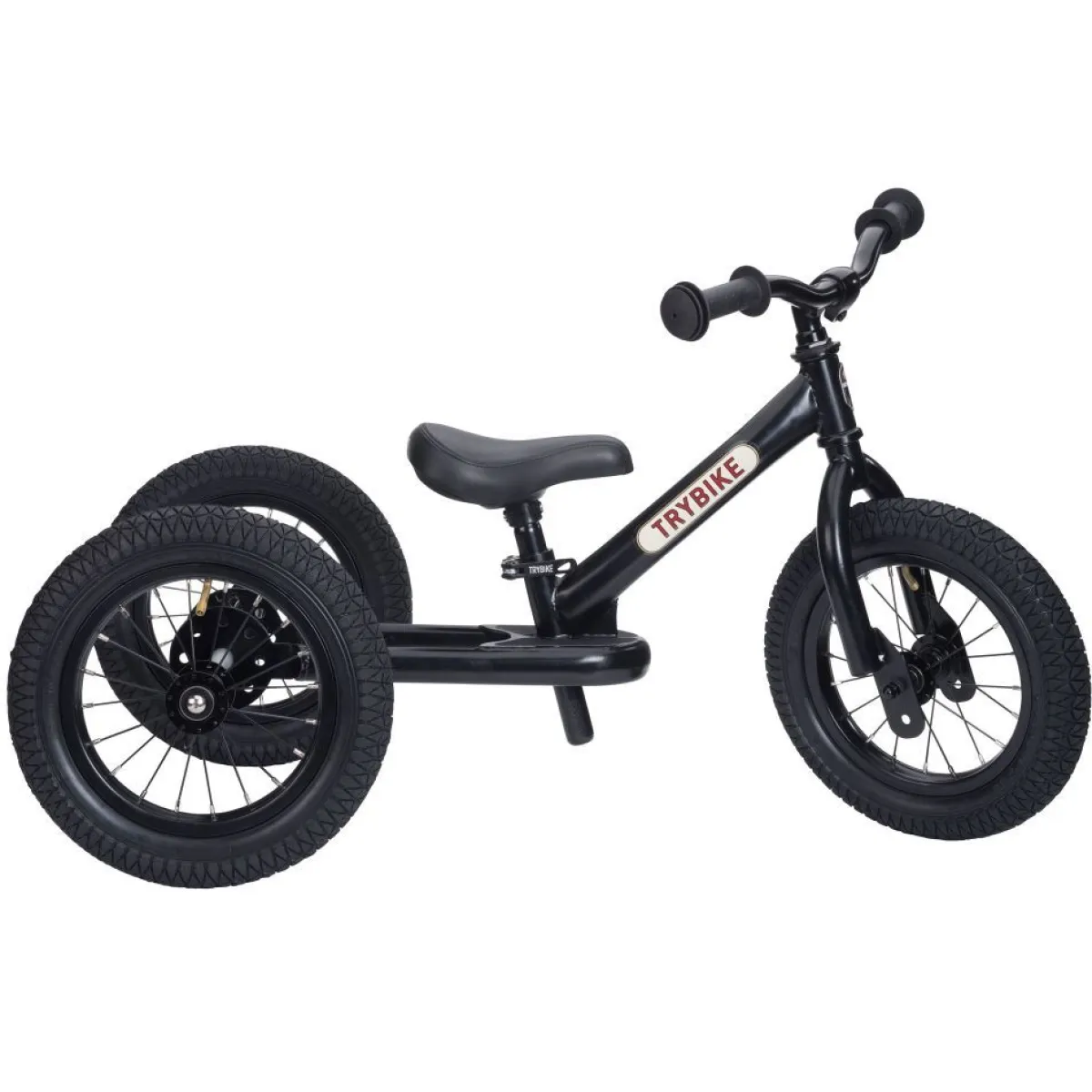Trybike Loopfietsen * Steel 2-in-1 Loopfiets All Black (mat ) Zwart