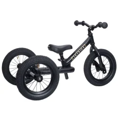 Trybike Loopfietsen * Steel 2-in-1 Loopfiets All Black (mat ) Zwart