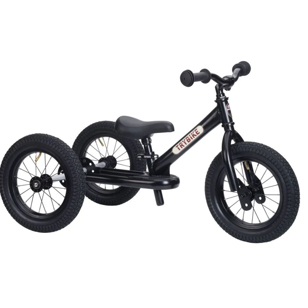 Trybike Loopfietsen * Steel 2-in-1 Loopfiets All Black (mat ) Zwart